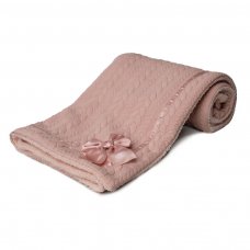 FBP246-RO: Rose Gold Sherpa Cable Wrap w/Bow